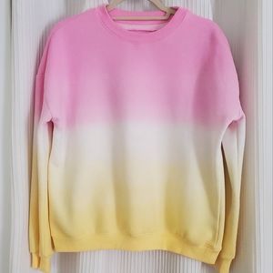 Pink, White, Yellow Sweatshirt